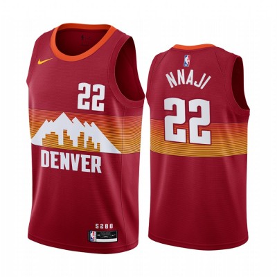 Nike Denver Nuggets #22 Zeke Nnaji Red NBA Swingman 2020-21 City Edition Jersey Men's